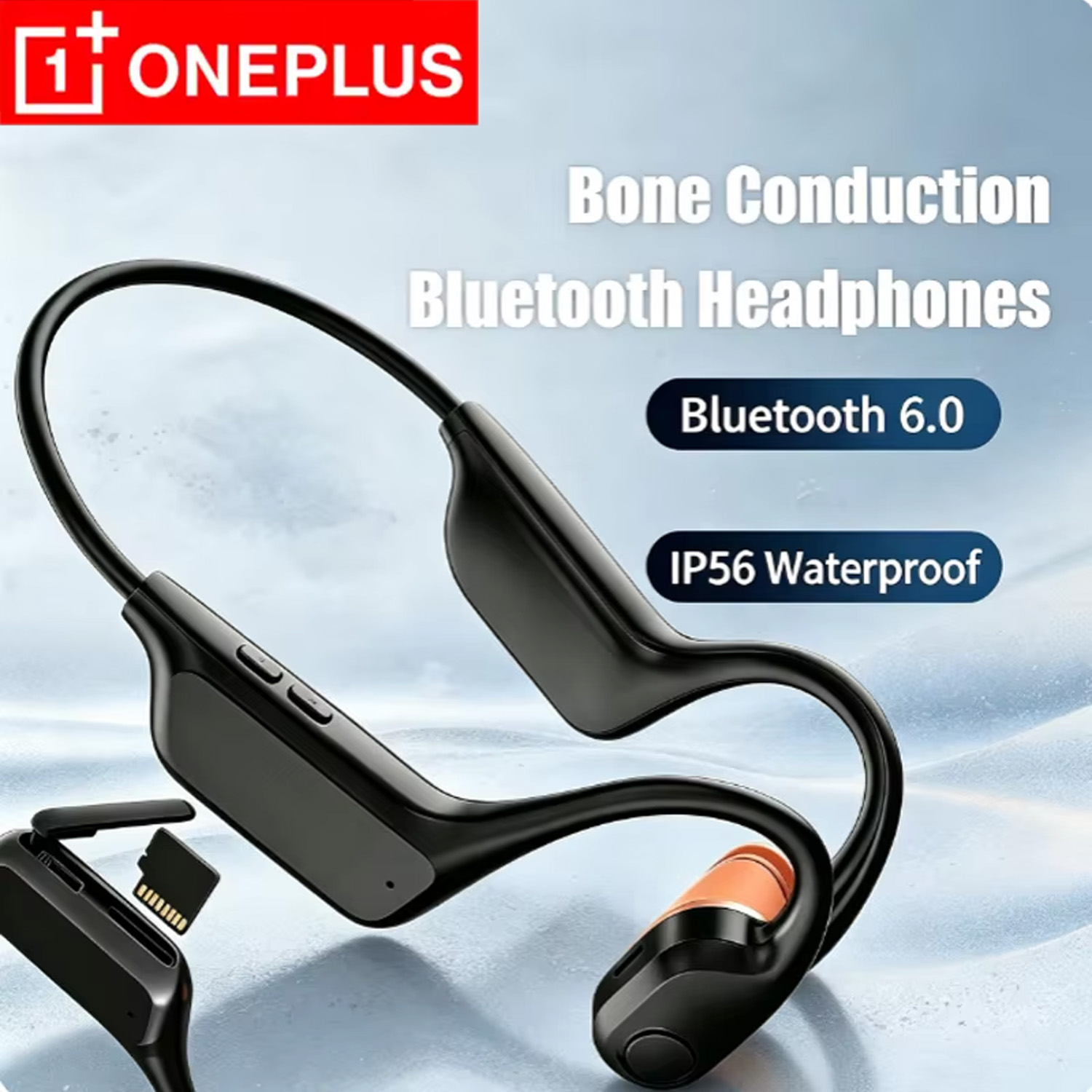 Bone Conduction Running Headphones - OnePlus Open-Ear Bone Conduction Bluetooth Headphones