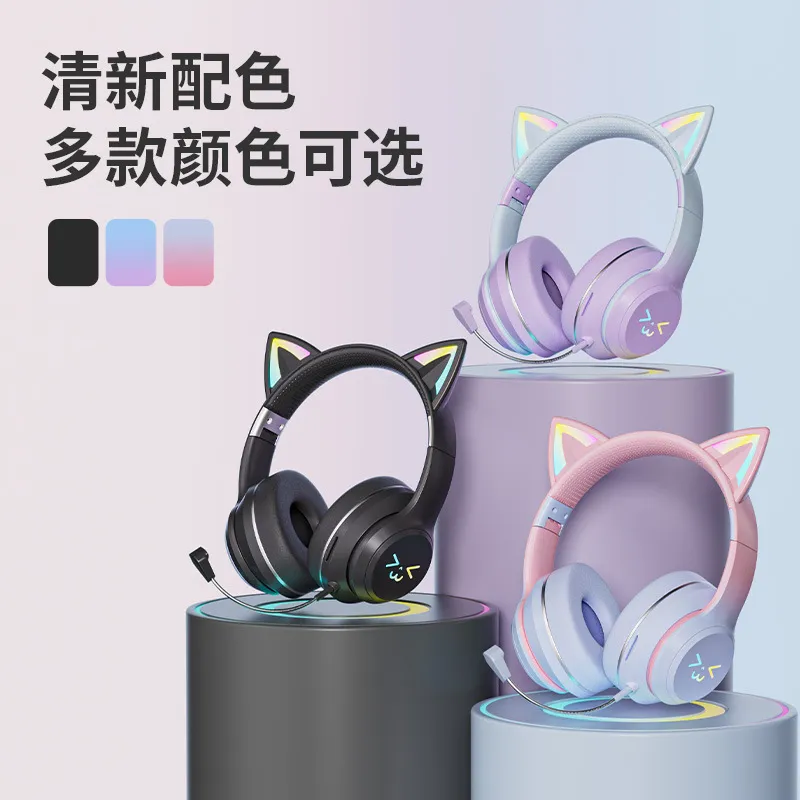 Cat Ear Wireless Bluetooth Hea - Cat Ear Bluetooth Headset Led ulasan dan harga