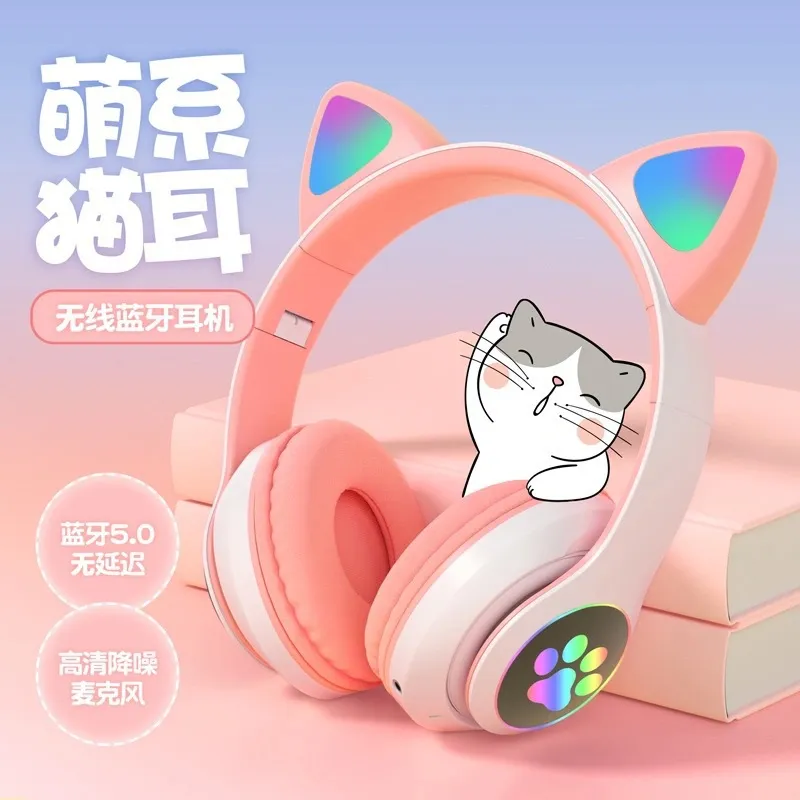 Cat Ear Bluetooth Headphones W - Cat Ear Bluetooth Headset Led ulasan dan harga