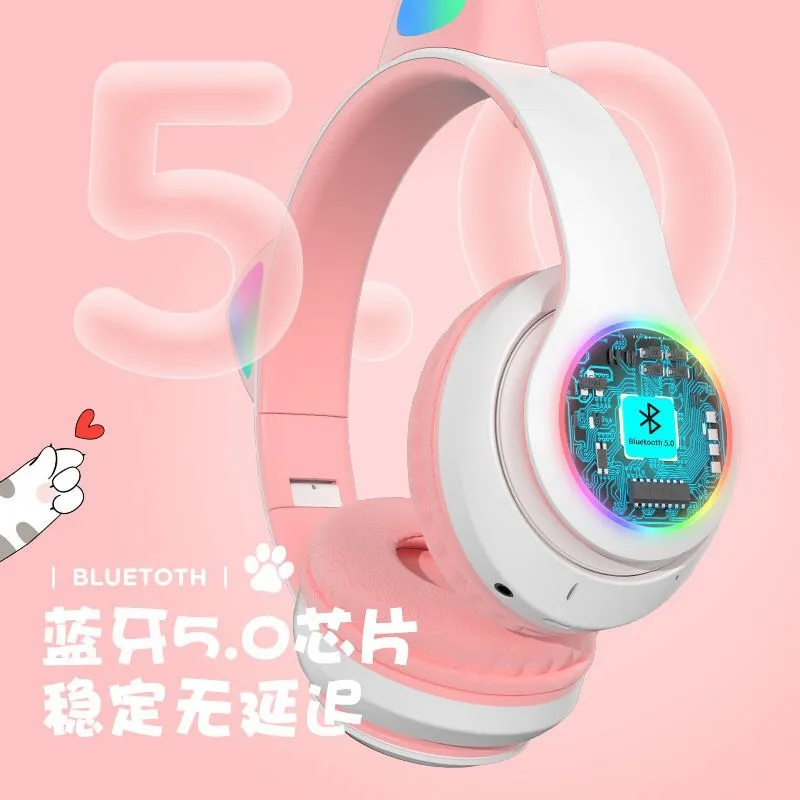 Cat Ear Bluetooth Headphones W - Cat Ear Bluetooth Headset Led ulasan dan harga