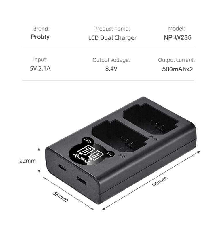 2200mAh NP-W235 NP W235 Batter - Drones ulasan dan harga