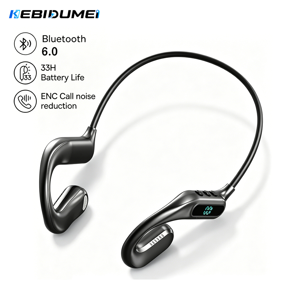 KEBIDUMEI Open Ear Bluetooth 6 - Bone Conduction Running Headphones ulasan dan harga