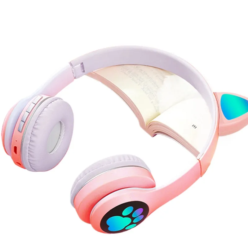 Cat Ear Wireless Headphones Bl - Cat Ear Bluetooth Headset Led ulasan dan harga