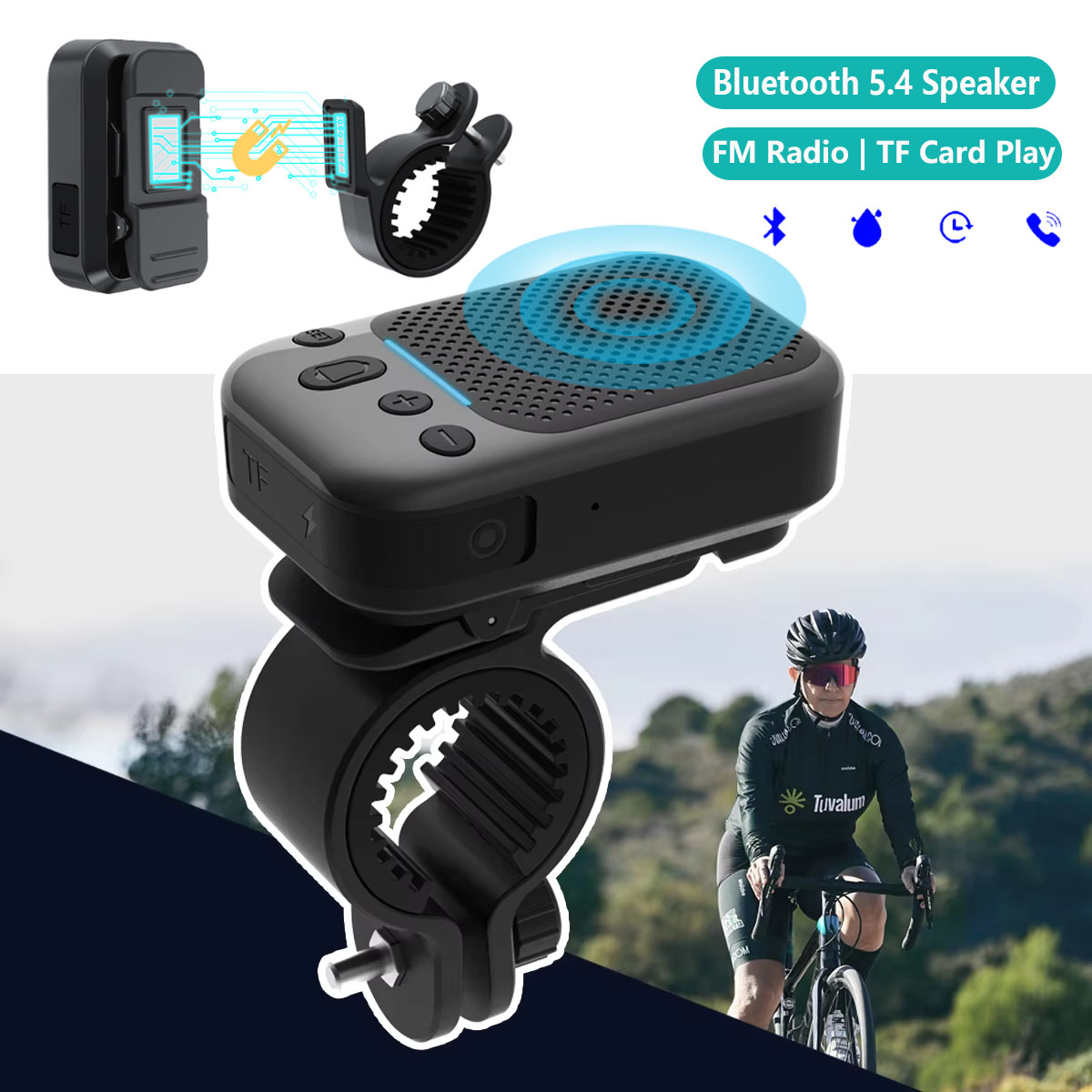 Mini Bike Wireless Speaker Blu - Portable Bluetooth Speaker Waterproof Ipx7 ulasan dan harga
