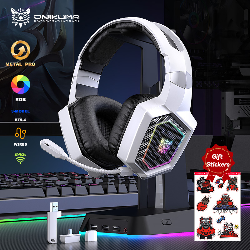 ONIKUMA 2.4GHz Wireless Gaming - Gaming Headset With Mic Rgb ulasan dan harga