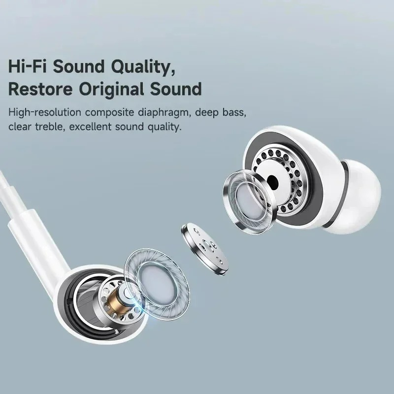 Original In-ear Wired Earphone - Type C Wired Earphones With Mic ulasan dan harga